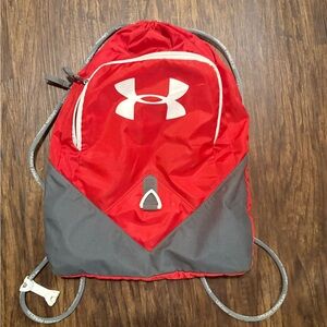 Under Armour Red and Gray Backpack